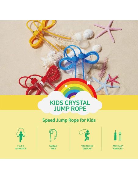 Cuerda de Saltar KSY para Niños Ajustable 260 cm Antideslizante