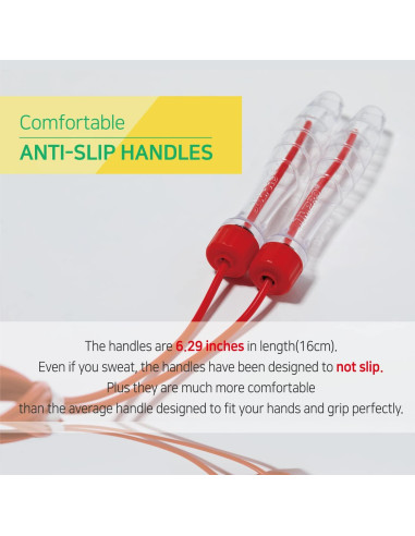 Cuerda de Saltar KSY para Niños Ajustable 260 cm Antideslizante