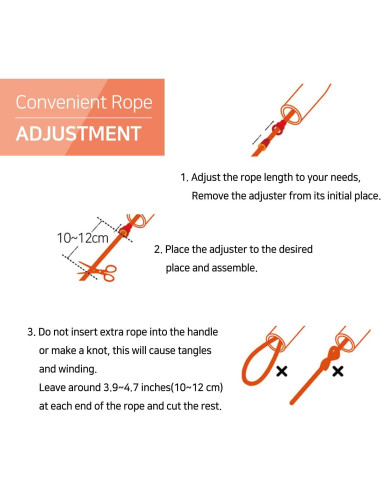 Cuerda de Saltar KSY para Niños Ajustable 260 cm Antideslizante