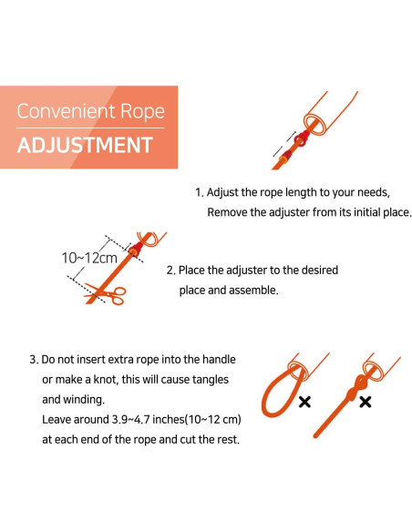 Cuerda de Saltar KSY para Niños Ajustable 260 cm Antideslizante