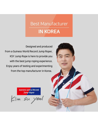 Cuerda de Saltar KSY para Niños Ajustable 260 cm Antideslizante
