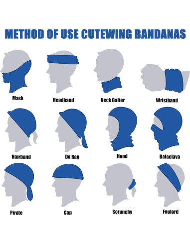 Bufanda Gaiter de Cuello SATINIOR 8 Piezas Estilo Horror