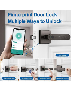 Cerradura Biométrica Inteligente BIWIBON BCA-02 con App y Huella Dactilar 2
