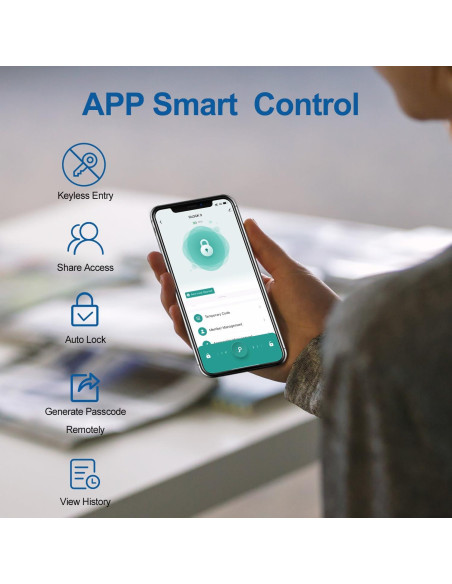 Cerradura Biométrica Inteligente BIWIBON BCA-02 con App y Huella Dactilar