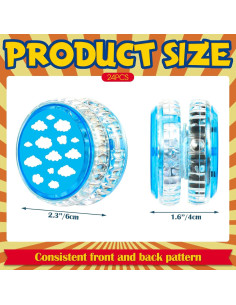 Yoyo Luminoso Woanger 24 Pcs LED Cielo Azul Juguete 2
