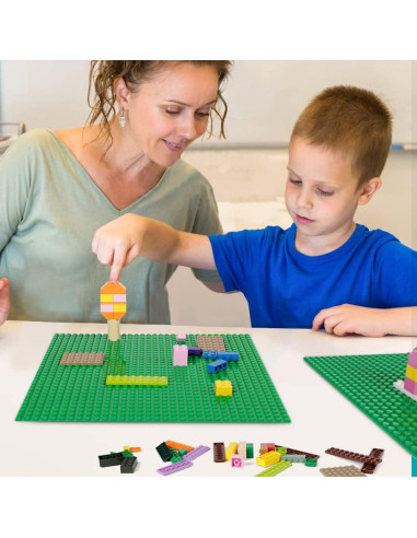 Base de Placas Lekebaby 10 cm x 10 cm Paquete de 12 Verde