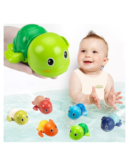 Juguetes de Baño Tohibee - Paquete de 6 Tortugas Flotantes