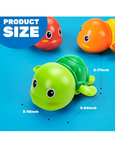 Juguetes de Baño Tohibee - Paquete de 6 Tortugas Flotantes