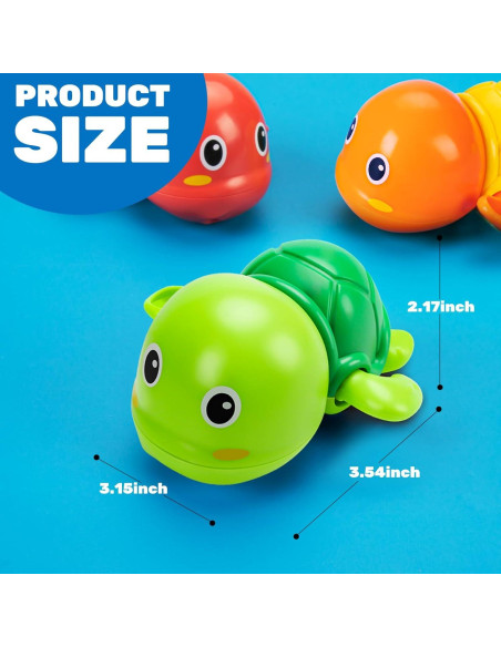 Juguetes de Baño Tohibee - Paquete de 6 Tortugas Flotantes