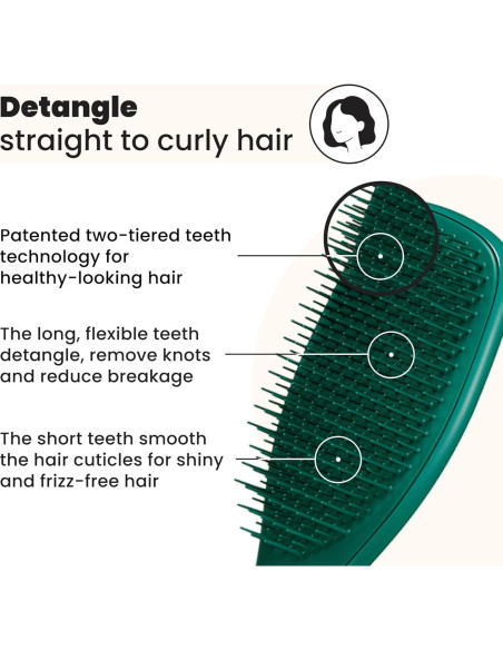Cepillo Desenredante Tangle Teezer Verde Esmeralda para Cabello