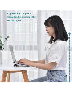 Base de Enfriamiento para Laptop LVSU, Soporte Ergonómico Negro 2