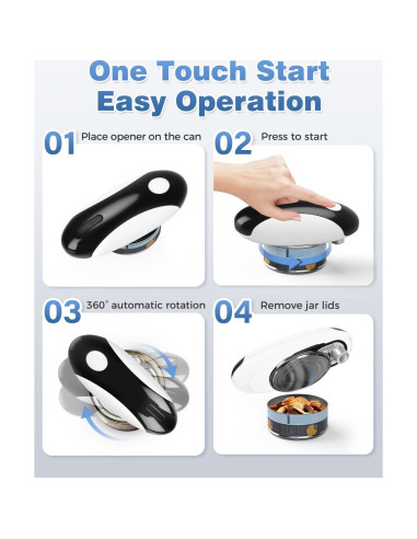 Abre Latas Eléctrico Easyvava 2025 - Automático y Portátil