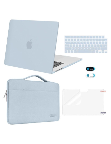 Funda Protectora MOSISO para MacBook Air 15" M4 M3 M2 Azul