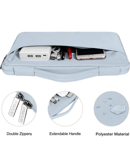 Funda Protectora MOSISO para MacBook Air 15" M4 M3 M2 Azul