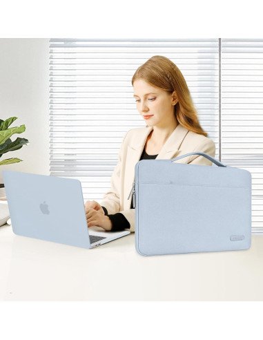 Funda Protectora MOSISO para MacBook Air 15" M4 M3 M2 Azul