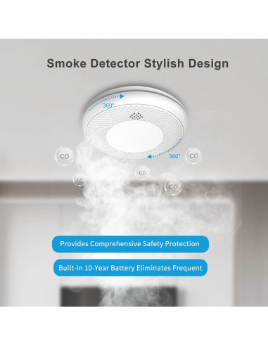 Detectores de Humo Runidur CS12 - Paquete de 3 Alarmas Fotoeléctricas