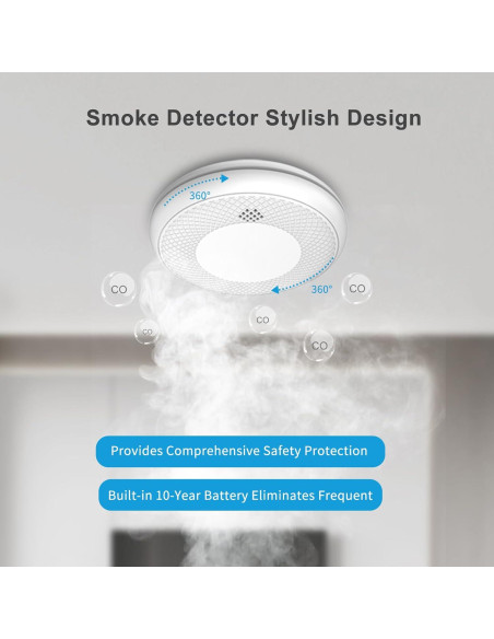 Detectores de Humo Runidur CS12 - Paquete de 3 Alarmas Fotoeléctricas