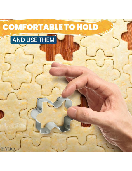 Juego de 4 Cortadores de Galletas Rompecabezas HYQO - Acero Inoxidable