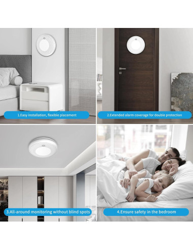 Detectores de Humo Runidur CS12 - Paquete de 3 Alarmas Fotoeléctricas