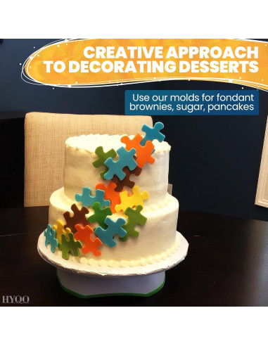 Juego de 4 Cortadores de Galletas Rompecabezas HYQO - Acero Inoxidable