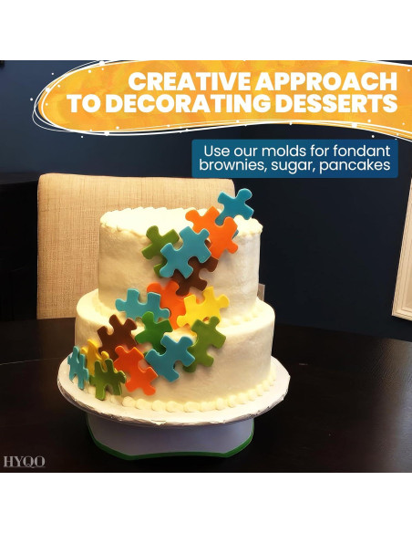 Juego de 4 Cortadores de Galletas Rompecabezas HYQO - Acero Inoxidable