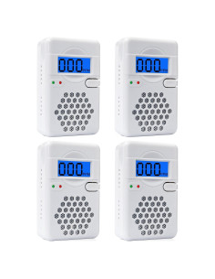 Paquete de 4 Detectores de Monóxido de Carbono USBNOVEL CDR-817