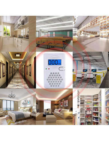 Paquete de 4 Detectores de Monóxido de Carbono USBNOVEL CDR-817