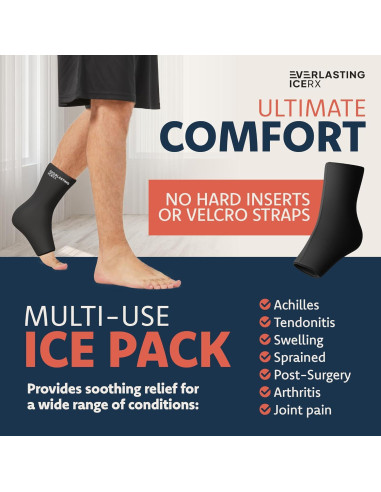 Funda de Hielo Reutilizable para Tobillo Everlasting Ice Rx - Alivio de Dolor y Hinchazón