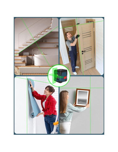 Nivel Láser RockSeed Autonivelación Verde con Trípode 119 cm