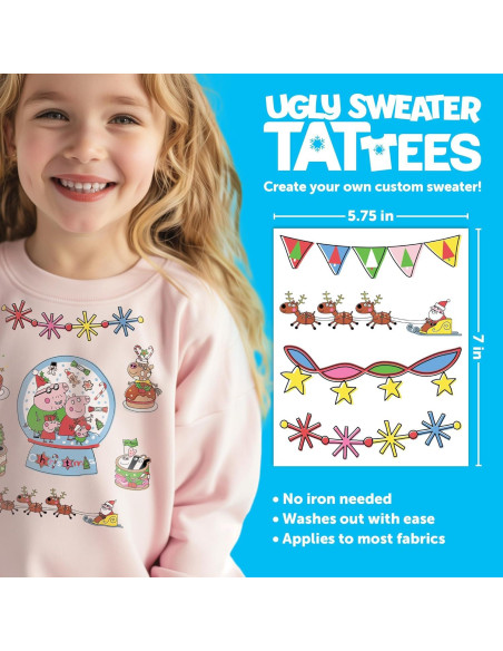Kit de Tela para Suéter Feo Peppa Pig - 28 Tatuajes Temporales