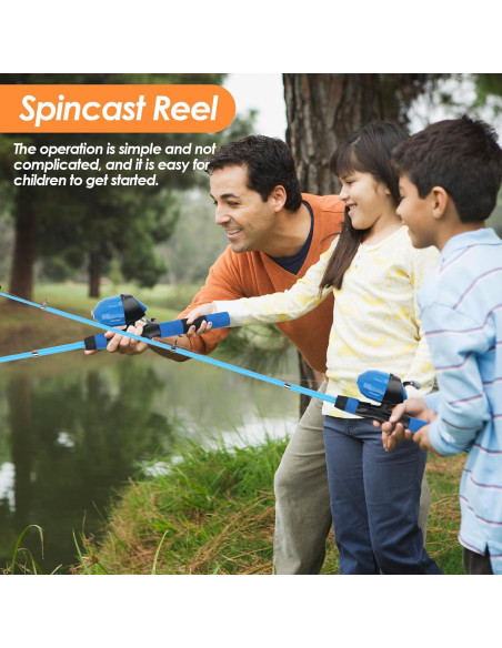 Combo de caña y carrete de pesca Mouhike 1.5m/1.8m para niños