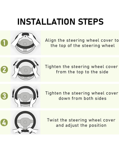 Cubierta de Volante de Coche Peluda KVAEY 38.1 cm Morado