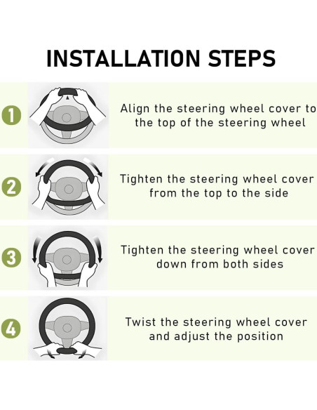 Cubierta de Volante de Coche Peluda KVAEY 38.1 cm Morado