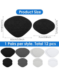 Kit de Reparación de Tacones 16PCS Terciopelo Autoadhesivo 2