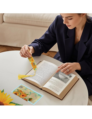 6 Marcadores de Libros de Metal Kinsound con Borlas Oro