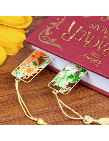 6 Marcadores de Libros de Metal Kinsound con Borlas Oro