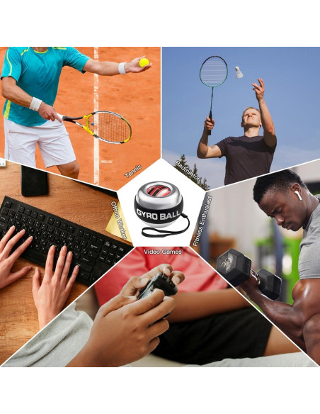 Ejercitador de Muñeca IPJIB Bola de Giroscopio 9.5 cm Metal