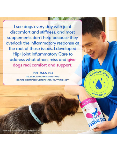 Suplemento Articular para Perros Native Pet - Alivio Natural del Dolor - 120 Masticables