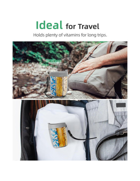 Botella Organizadora de Suplementos PULIV Grande - 6 Compartimentos