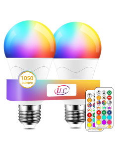 Bombilla LED iLC 12W RGB Control Remoto 2700K Paquete de 2