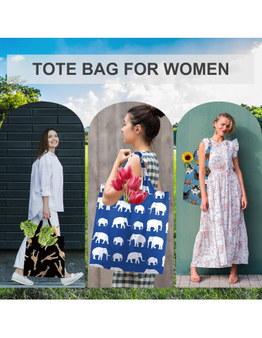 BeeGreen Bolsas de Compras Reutilizables 6 Piezas Diseño Animales