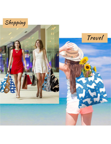 BeeGreen Bolsas de Compras Reutilizables 6 Piezas Diseño Animales