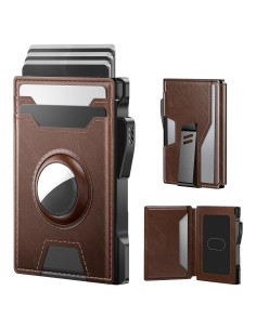 Cartera Typecase para Hombres con Soporte AirTag - Marrón