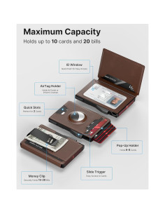 Cartera Typecase para Hombres con Soporte AirTag - Marrón 2