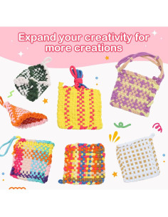 600 Anillos de Telar Rojos DNPHRPY 7" Manualidades DIY 2