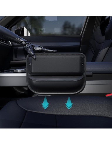 Organizador de Espacio entre Asientos Wanfuder - Cuero Ajustable