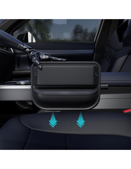 Organizador de Espacio entre Asientos Wanfuder - Cuero Ajustable