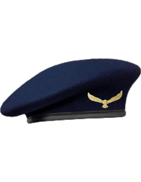 Gorra Boina Militar SILAK Azul Unisex de Lana Premium