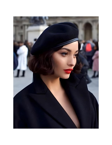 Gorra Boina Militar SILAK Azul Unisex de Lana Premium