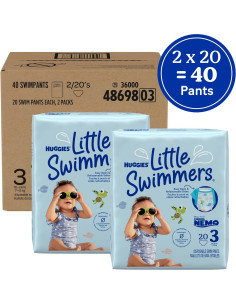 Huggies Little Swimmers Pañales Desechables para Natación 40 Ct 2